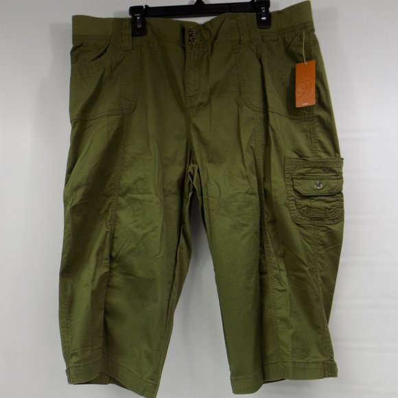 Sonoma Pants - Sonoma Modern Fit Capri Olive Green Size 18W NWT